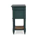 Montego Square End Table W/ Drawer & Rattan Door - Image 7