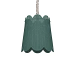 Scalloped Rattan Pendant