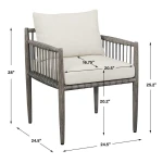 Borneo Outdoor Dining Chair, Oyster - Image 19