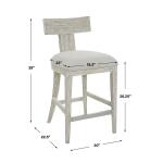 Idris Counter Stool, White - Image 10