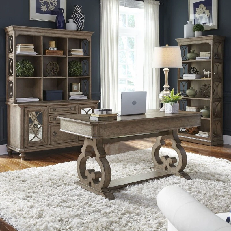 b99e69f0a990d3e6fded3993a5ddac11 Simply Elegant 3 Piece Desk & Hutch Set - Image 1