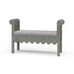 Newport Scalloped Rattan Bench Chairs & Benches Bramble 13