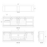 Sonoma Narrow Media Console 84'' - Image 3