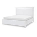 Complete Upholstered Bed King 6/6 White Finish