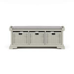 Homestead Bench W/ Rattan Baskets - Image 3