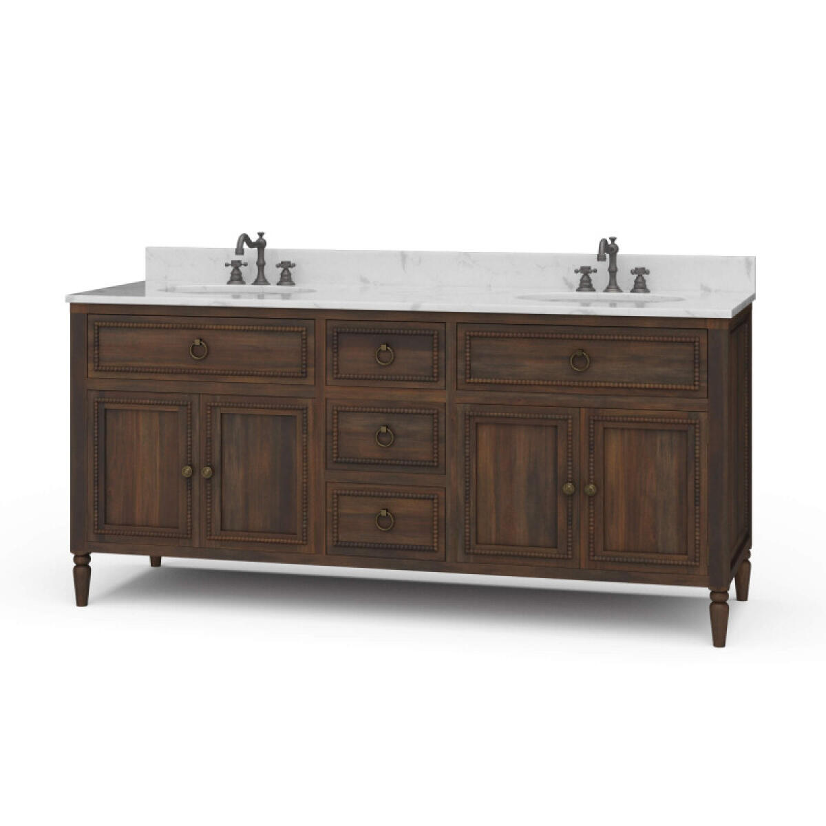 ba7215e75cde4fc2843e3817d3b6a400 Cholet Double Vanity W/ Sink & Marble Top - Image 1