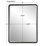 Crofton Large Mirror, Black - Image 8