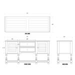 Orleans Sideboard 2 Door 2 Drawer Dining Storage Bramble 9