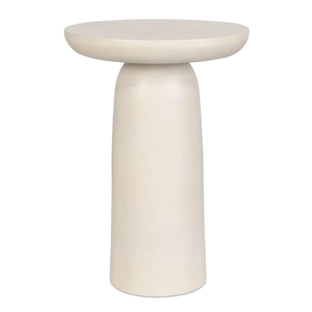 Joppa Indoor-outdoor Accent Table, Warm White Chairside Tables Chairside Tables 2 Joppa Indoor-outdoor Accent Table, Warm White Chairside Tables Chairside Tables 2