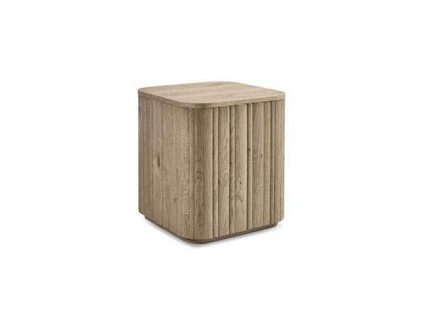 Andora Square Plinth End Table End tables Andora Warm Grey