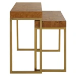 Burl-esque Nesting Tables, S/2 End tables Brown 15