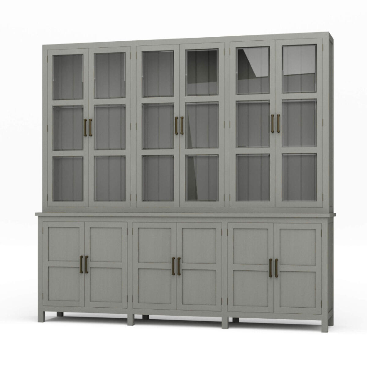 bbe34bcdf36964fc6db020cdfb10dcca Madrone 12 Door Display Cabinet W/ Glass Shelves - Image 1