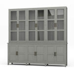 Madrone 12 Door Display Cabinet W/ Glass Shelves