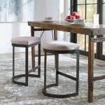Ivanna Counter Stool, Black - Beige - Image 6