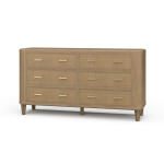 Lexington 6 Drawer Dresser W/ Rattan