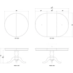 Farmhouse Round Extension Table 48 - 67.5'' - Image 8