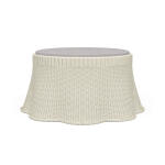 Newport Rattan Ottoman W/ Cushion - Image 3