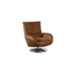 Ranlo Leather Swivel Arm Chair
