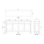 Kelly 4 Door 4 Drawer Buffet - Image 8