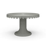 Scalloped Round Rattan Dining Table 48''