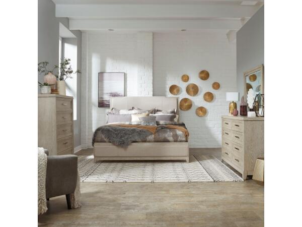 Belmar King California Upholstered Bed, Dresser & Mirror, Chest Bedroom Sets Bedroom Sets