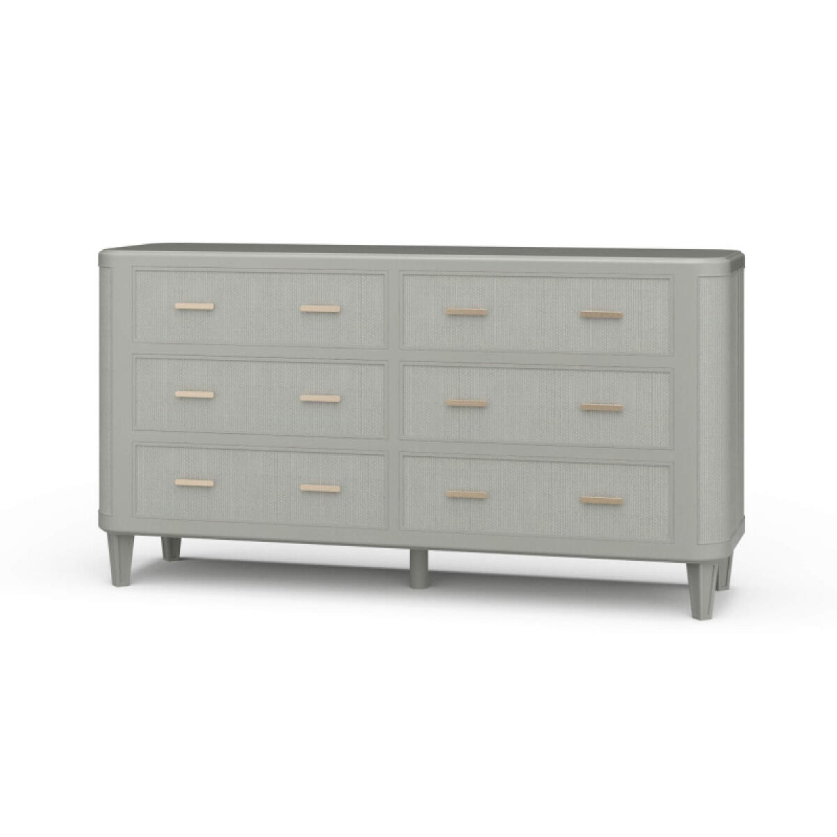 bddcfccd06fe92aefc9e5dfc534771f4 Lexington 6 Drawer Dresser W/ Rattan - Image 1