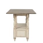 Magnolia Manor Gathering Table Dining Tables Antique White & Weathered Bark 18