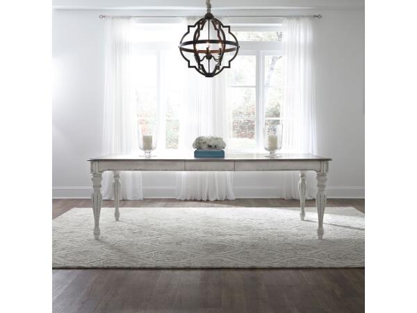 Magnolia Manor Rectangular Leg Table Dining Tables Antique White & Weathered Bark