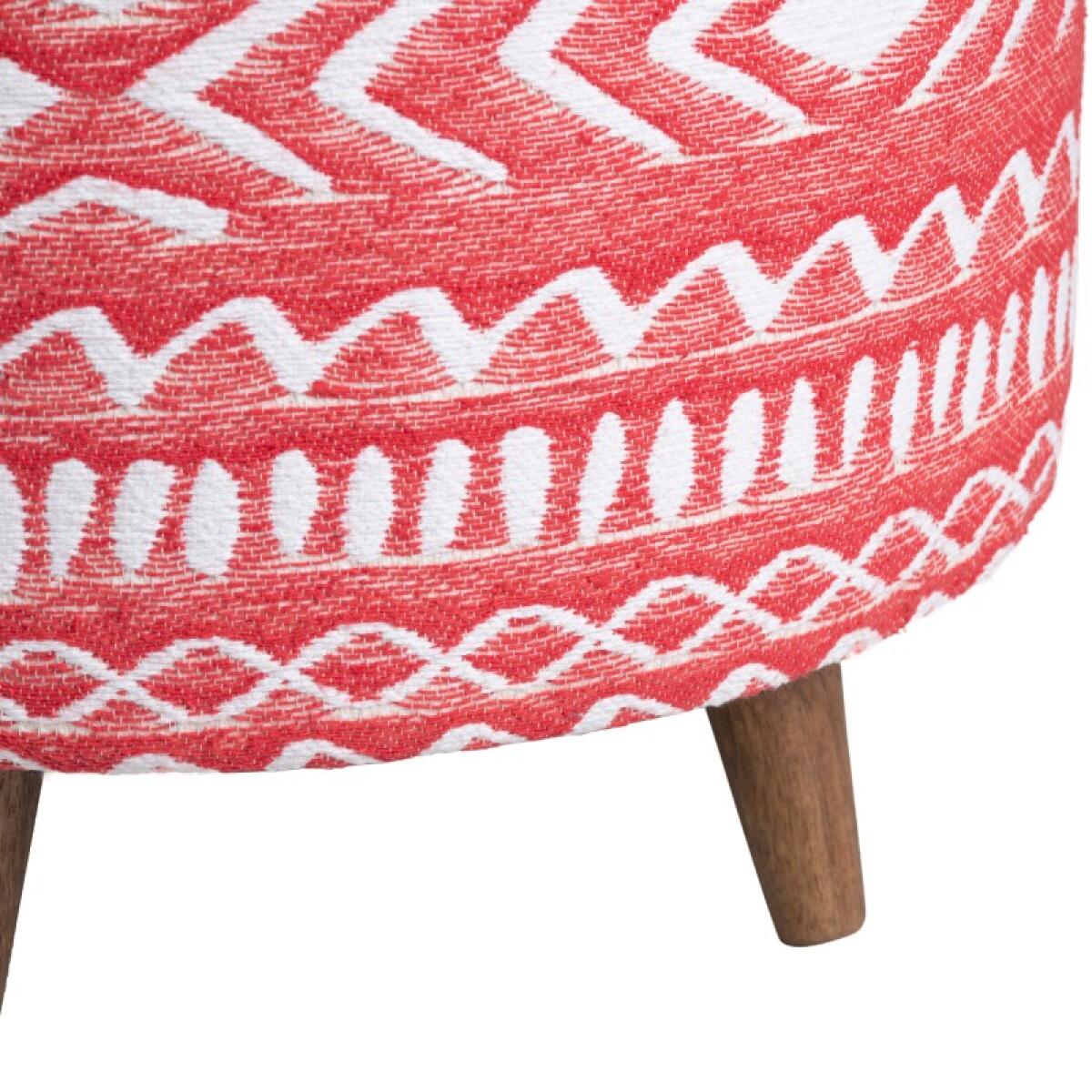 Halvorson Round Red Upholstered and Mango Foot Stool Ottoman Ottomans & Poufs Crestview Collection 2 Halvorson Round Red Upholstered and Mango Foot Stool Ottoman Ottomans & Poufs Crestview Collection 2