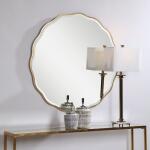 Aneta Round Mirror, Gold Mirrors Gold 16