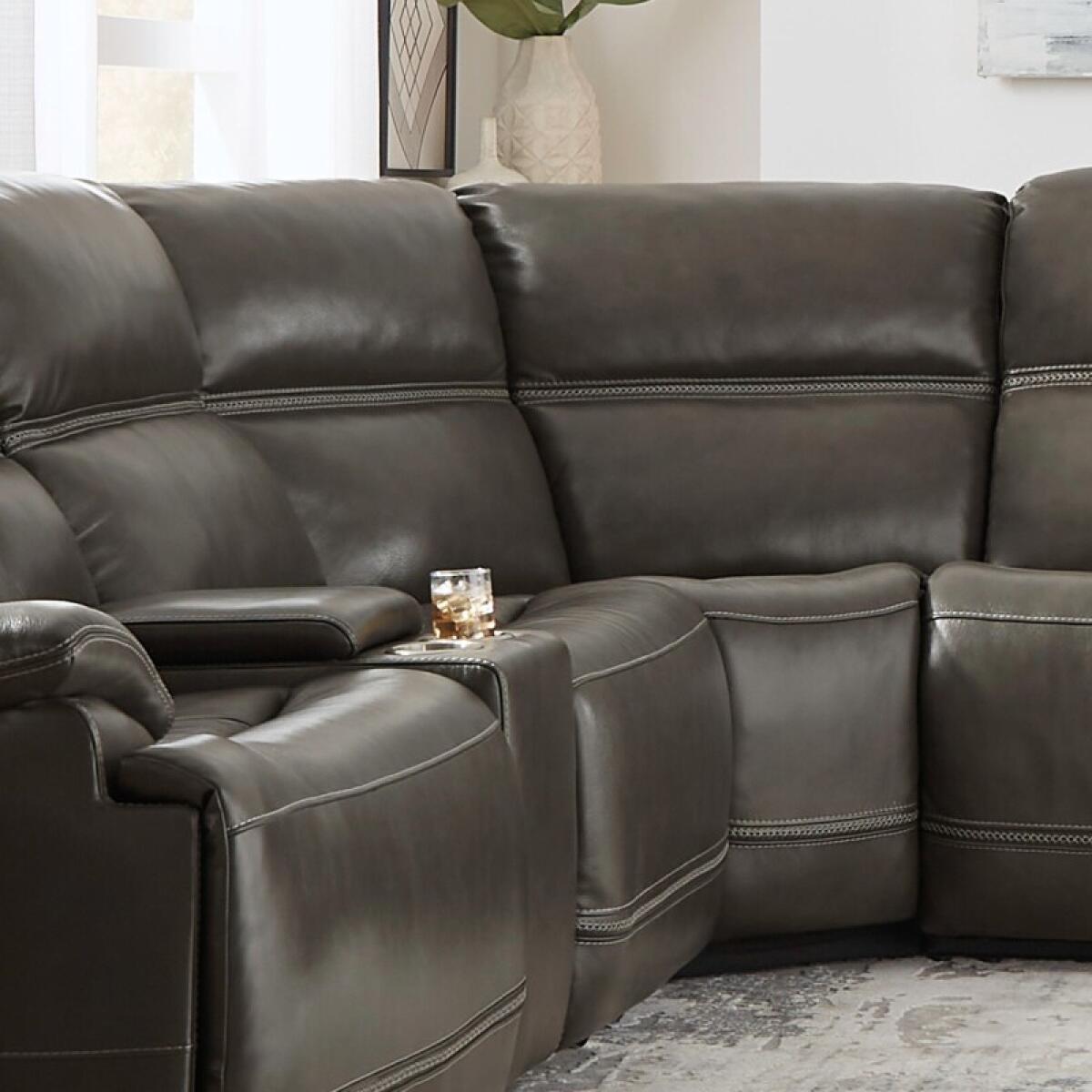 Bentley Corner Wedge – Graphite Sectional Parts Graphite Gray Leather 2 Bentley Corner Wedge – Graphite Sectional Parts Graphite Gray Leather 2