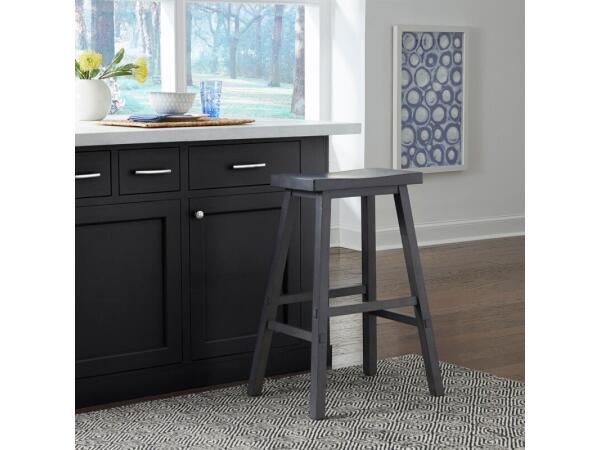 Creations 30 Inch Sawhorse Stool- Slate Barstools Barstools