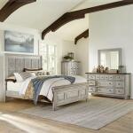 Heartland King Opt California Panel Bed, Dresser & Mirror, Chest