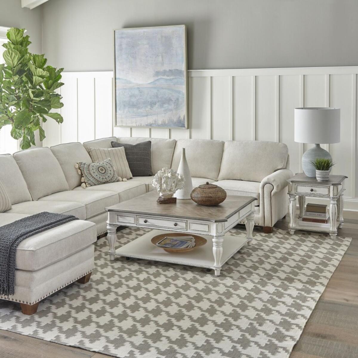 Magnolia Manor 3 Piece Set (1-Cocktail 2-End Tables) Table Sets Antique White & Weathered Bark 2 Magnolia Manor 3 Piece Set (1-Cocktail 2-End Tables) Table Sets Antique White & Weathered Bark 2