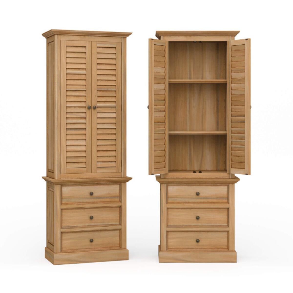 bf83df00177e323f83d9ab4ce50efb27 Cottage Tall Shutter Cabinet - Image 1