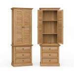 Meritage Jr Executive Credenza Hutch Office Storage Aged Charcoal w/ Rub Thru & Caramel 19