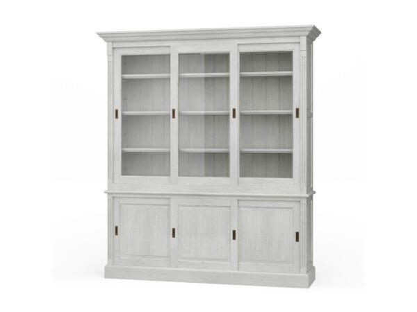Hudson 88” Bookcase W/ 3 Sliding Doors Bookcases Bookcases 2