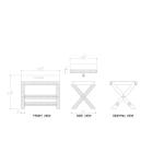 Renoir Rattan X Bench Small - Image 3