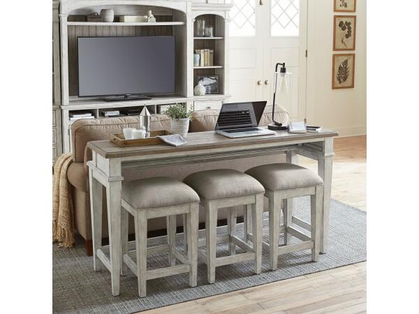 Heartland 4 Piece Set Table Sets Antique White w/ Tobacco Tops