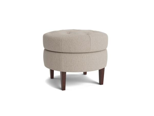 Delway Round Ottoman Ottomans & Poufs Bassett Furniture