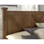 Cool Rustic Cal King X Bed With X Footboard - 174-667-766-944-MS2 - Image 3