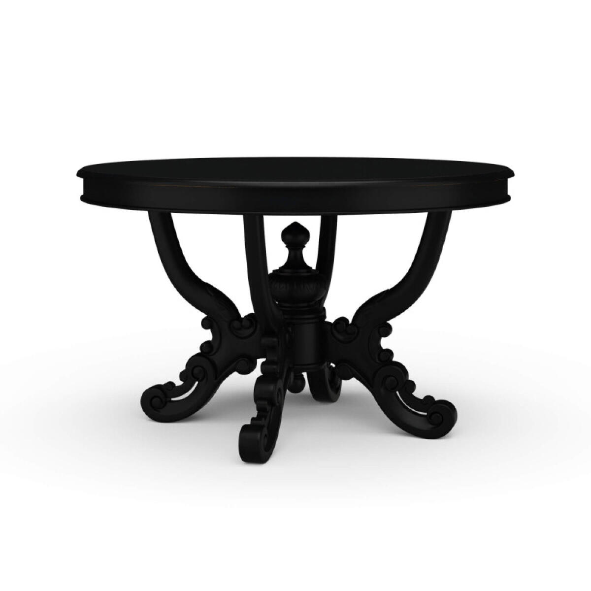bfe950efc7a73cfda00df8aab37b78f2 Mandolin Dining Table W/ Solid Hardwood Top - Image 1