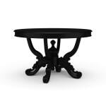 Mandolin Dining Table W/ Solid Hardwood Top
