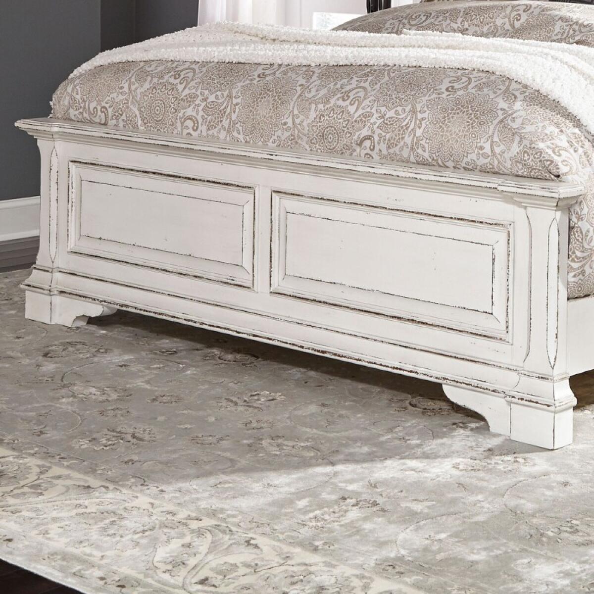 Abbey Park Queen Panel Footboard Bed Parts Antique White & Weathered Brown 2 Abbey Park Queen Panel Footboard Bed Parts Antique White & Weathered Brown 2