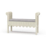 Newport Scalloped Rattan Bench Chairs & Benches Bramble 27