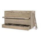 Complete Captains Bed 33 Weathered Oak Finish - Image 13