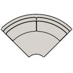 Sectionals 206 Robinson Stationary Sectional with One-Piece Back Sectionals Blue 21