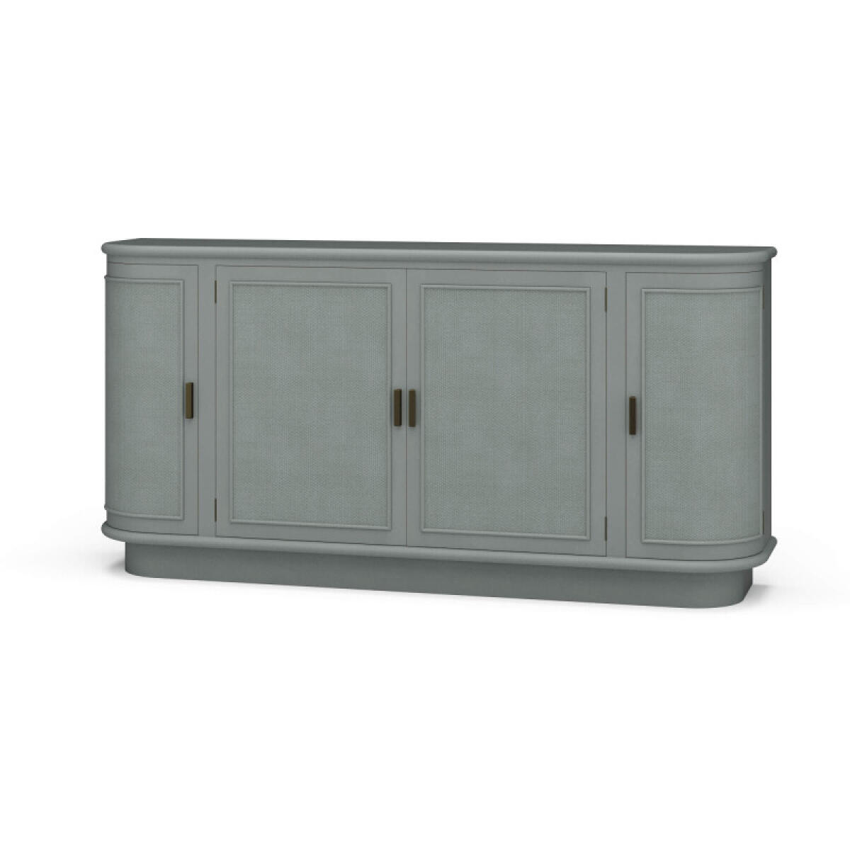 c0688a5c765d53d9373e7b6b45e5a219 Dakota Oval 4 Door Sideboard W/ Rattan Panels - Image 1