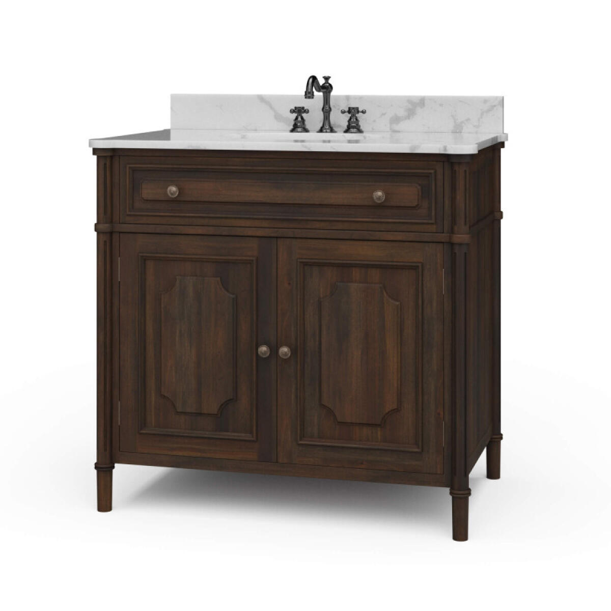 c06e85005136eafd0c27d09da07d21d3 Nantes Single Vanity W/ Sink & Marble Top - Image 1