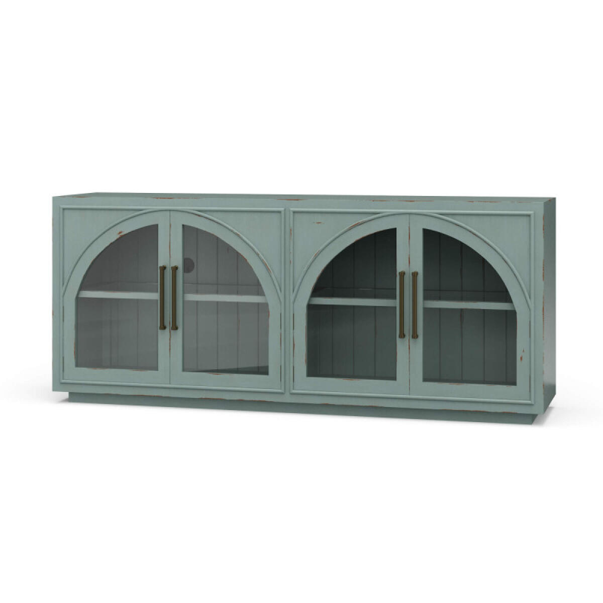 c0884870a72fb184e711a1da198191c3 Vannes 4 Door Sideboard W/ Glass Shelves - Image 1